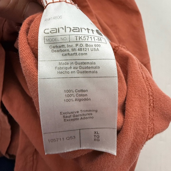 Carhartt Loose Fit T- Shirt Men's Size XLarge Orange - Picture 8 of 8